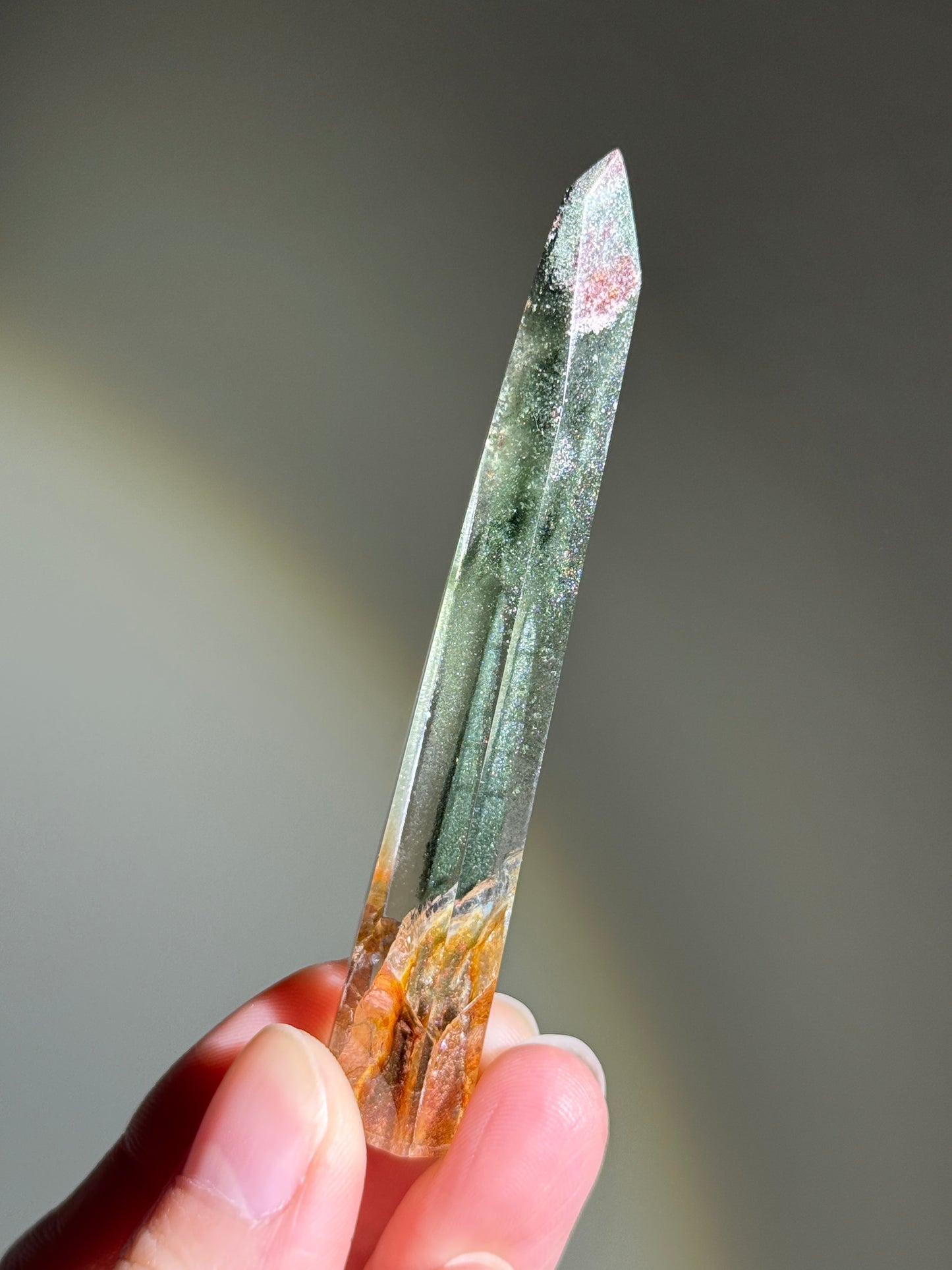 High Quality Shimmery Skinny Green Chlorite Tower, Brazil