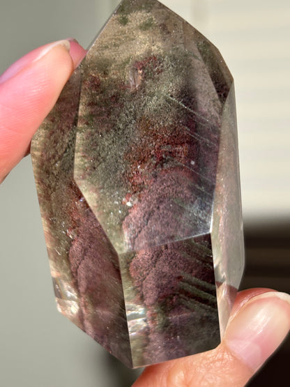 Chunky High Quality Water Clear Phantom Garden Quartz Tower, Brazil