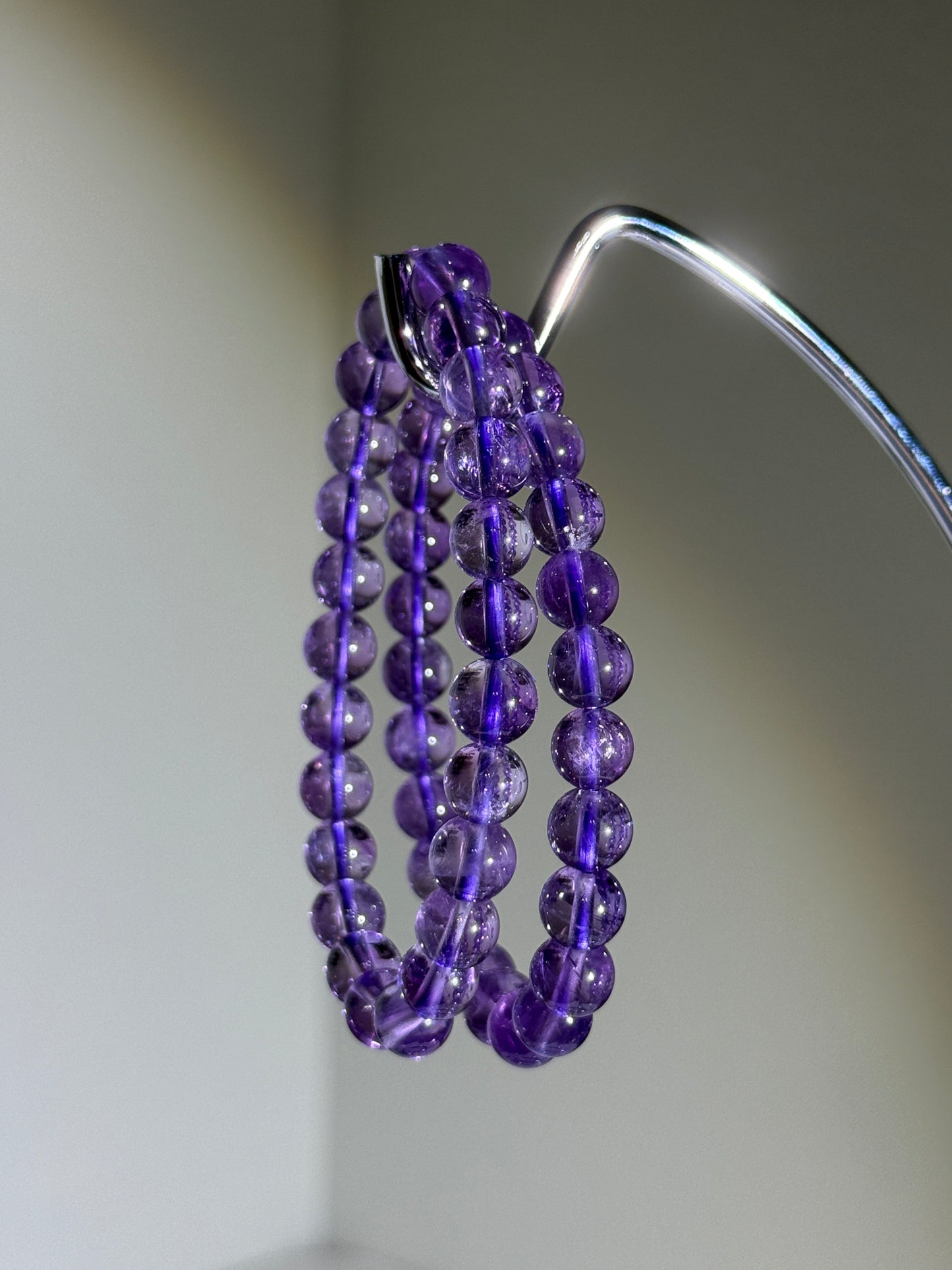 Lavender Amethyst Bracelets, 8.5mm