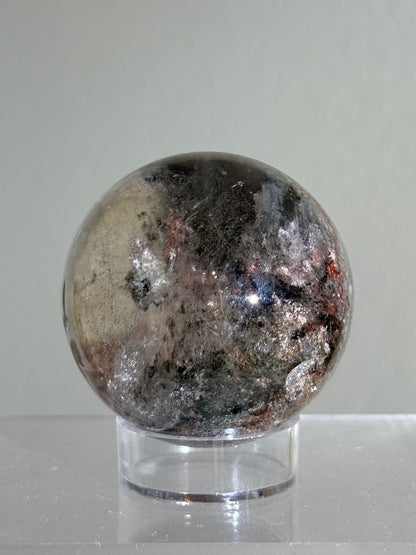 High Quality Colorful Garden Quartz Sphere With Hematite, Zambia