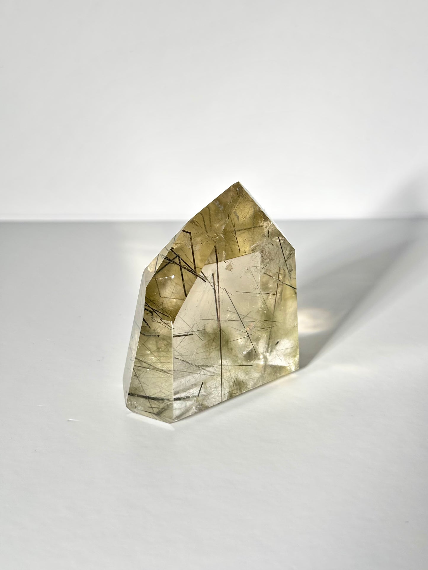 Extra Gemmy Green & Black Tourmaline in Quartz Tower, Brazil