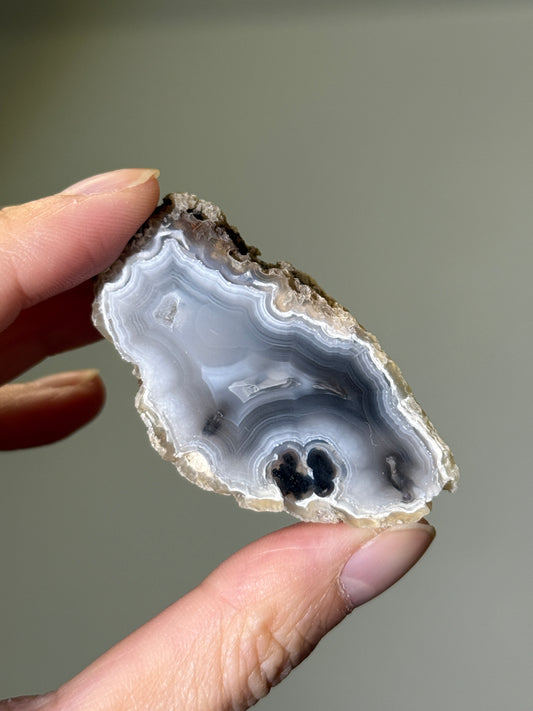 Unique Black White Laguna Agate, Mexico