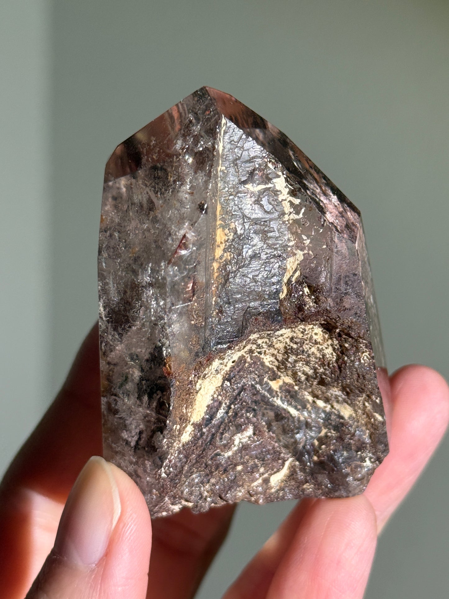 High Quality Large Phantom Pink Garden Quartz Tower, Brazil