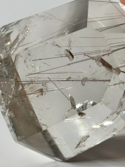 Collector’s Grade Rare Silver Rutile x Manifestation Quartz DTs Tower, Brazil