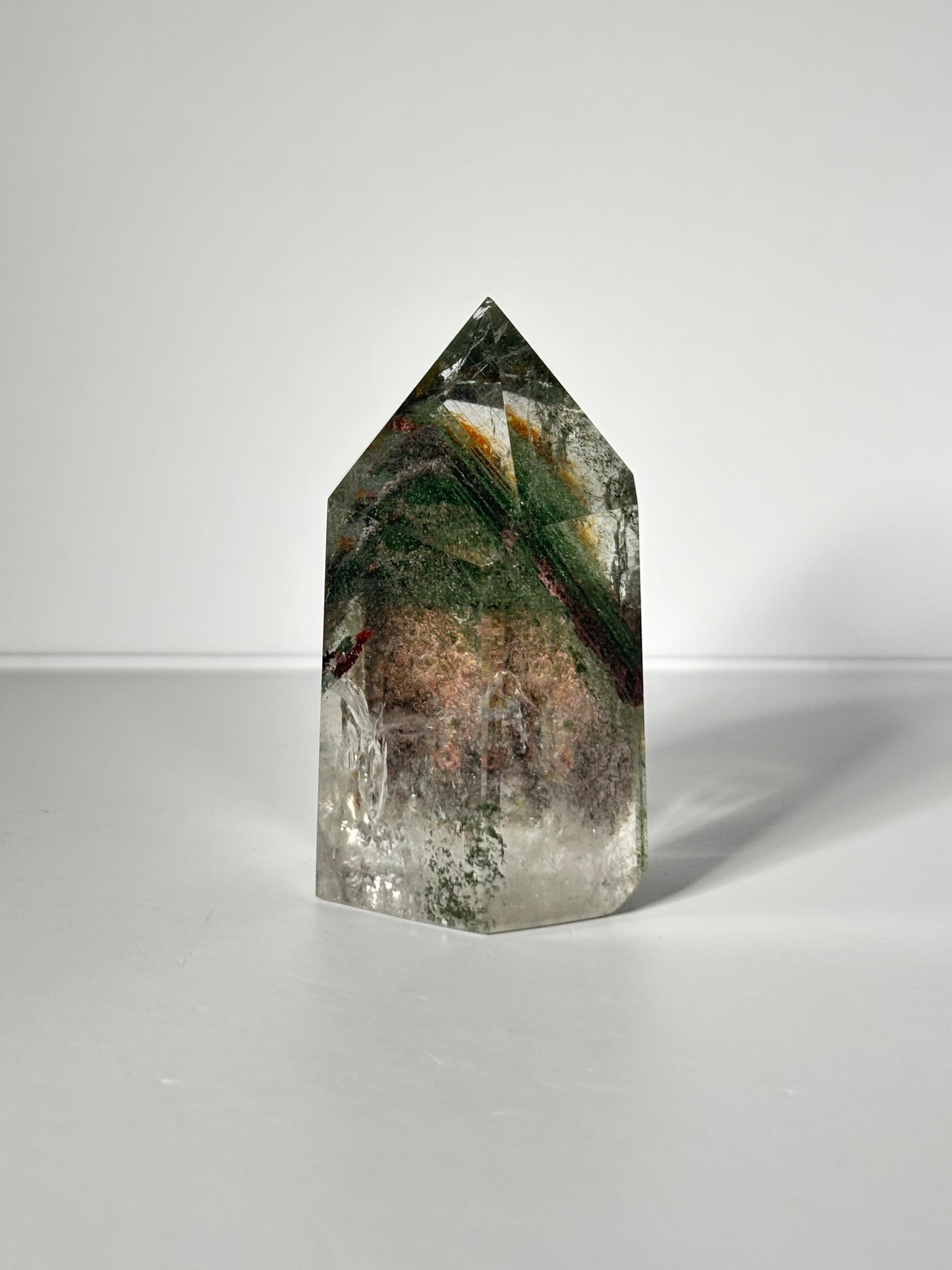 High Quality Green Phantom Chlorite & Lodalite Tower, Brazil