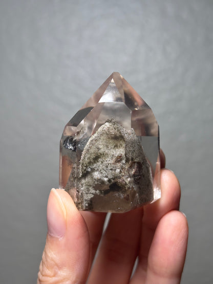 High Quality Water Clear Moody White Phantom Lodalite With Manifestation Quartz (Crystal in Crystal), Brazil