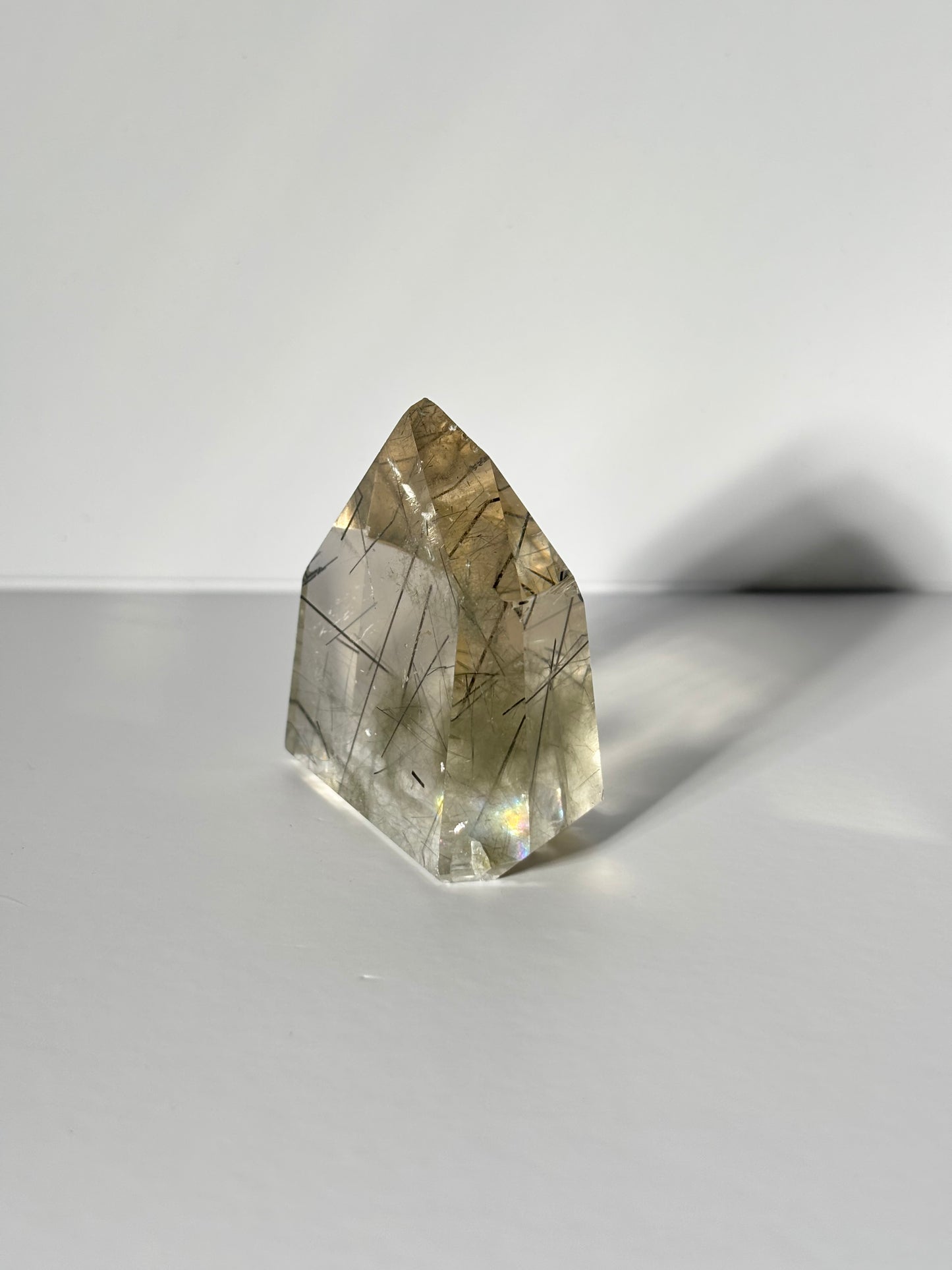 Extra Gemmy Green & Black Tourmaline in Quartz Tower, Brazil