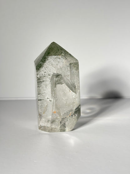 Rare Large Green Phantom Chlorite Tower With Big Penetrator, Brazil