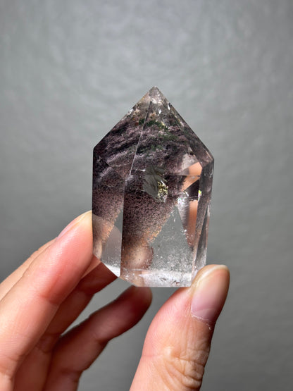 Chunky Water Clear Purple Lodalite Quartz Tower With Rainbow, Brazil