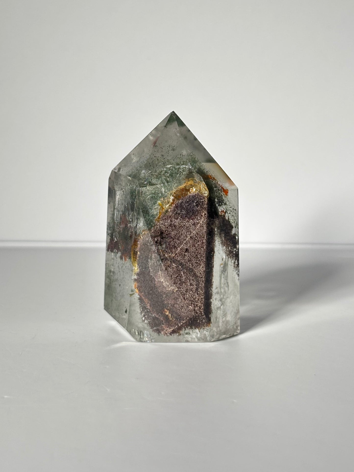 High Quality Green Phantom Chlorite & Lodalite Tower, Brazil