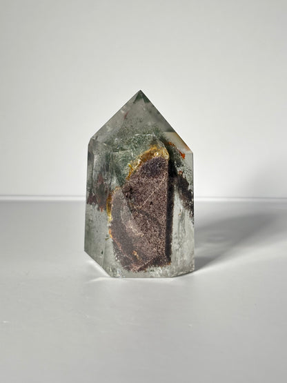 High Quality Green Phantom Chlorite & Lodalite Tower, Brazil
