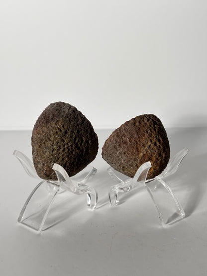 Unique Orange & Pink Zhanguo Agate Pair, China