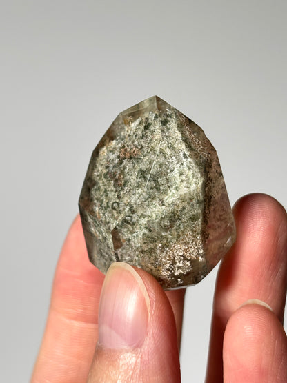 High Quality Water Clear Phantom Lodalite Quartz Tower, Brazil