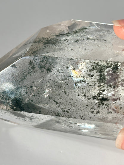 Large Dark Green Phantom Chlorite Tower, Brazil