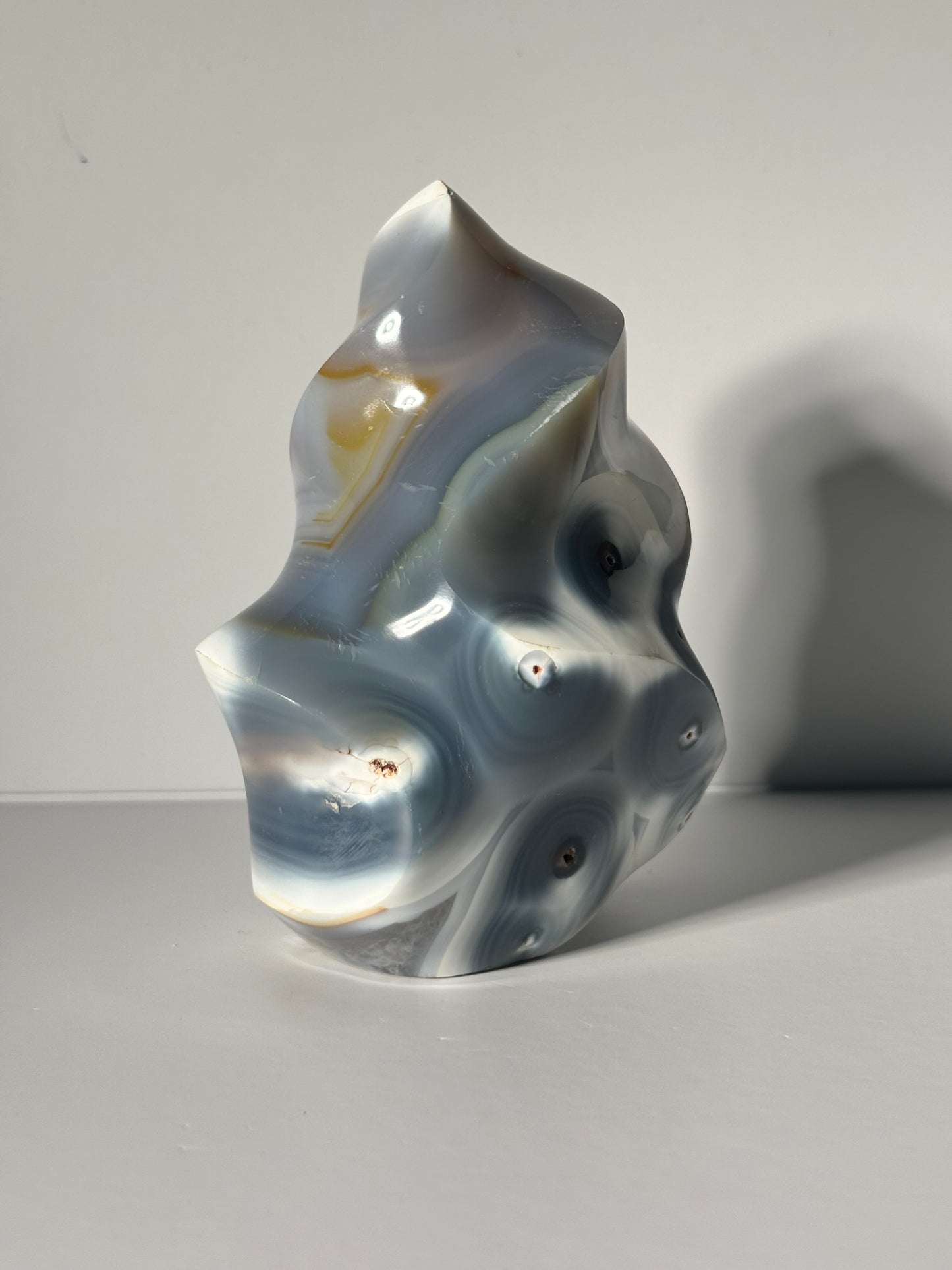 Large Chunky Orca Agate Flame, Madagascar