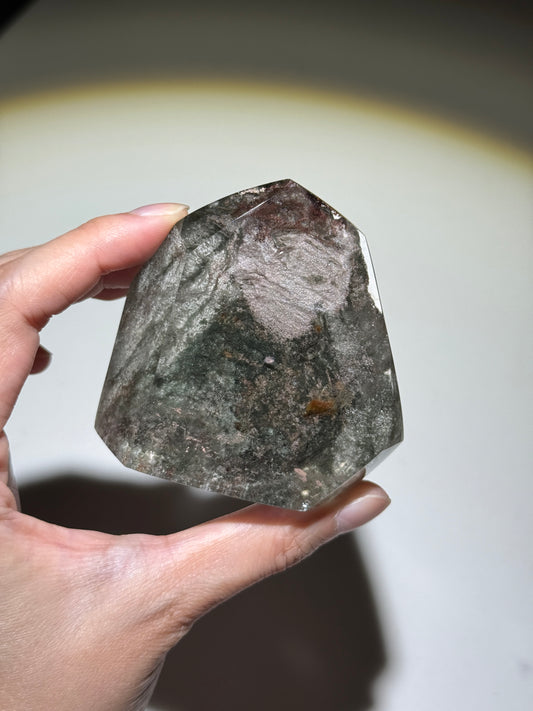 Large Dark Green Garden Quartz Freeform, Zambia