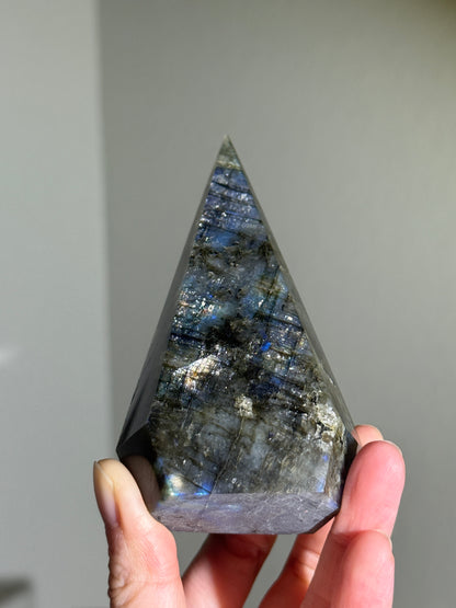 Gorgeous Blue Labradorite Pyramid, Madagascar