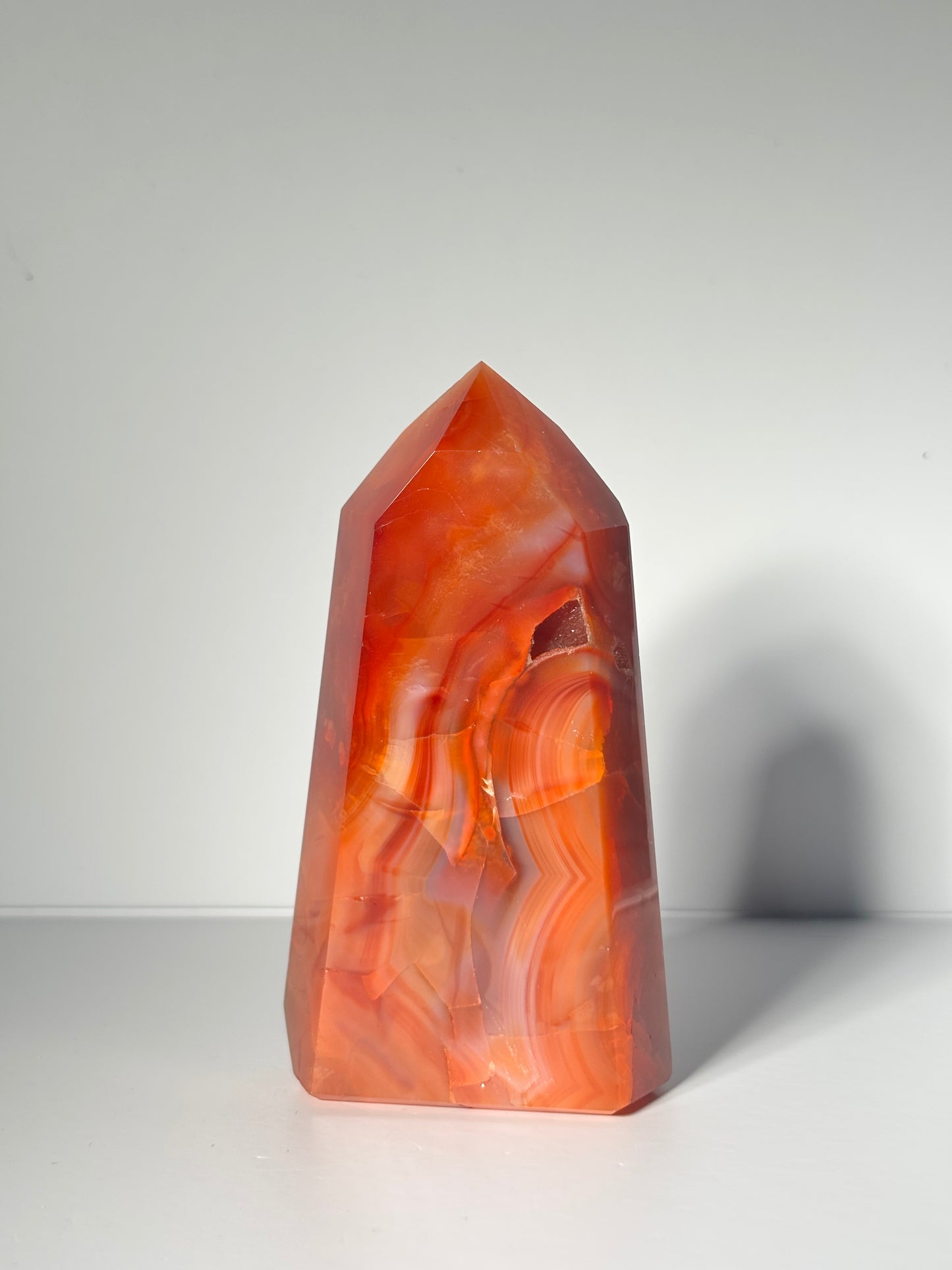 Large Druzy Carnelian Agate Tower, Brazil