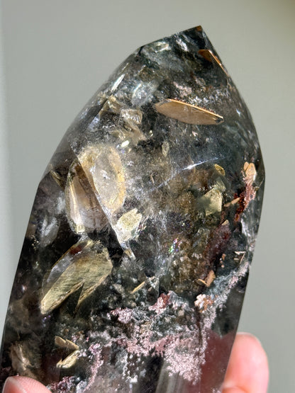 High Quality Rare Garden Quartz Freeform With Mica Inclusion, Zambia