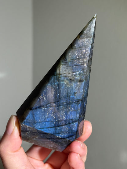 Gorgeous Blue Labradorite Pyramid, Madagascar