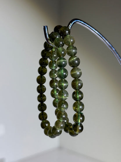 Cat Eye Green Apatite Bracelets, 7-8mm