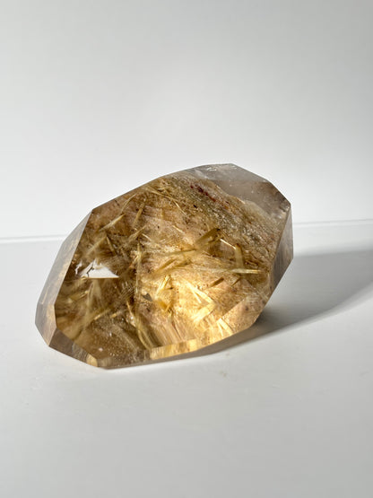 Statement Golden Starburst Rutile on Layered Lodalite Freeform