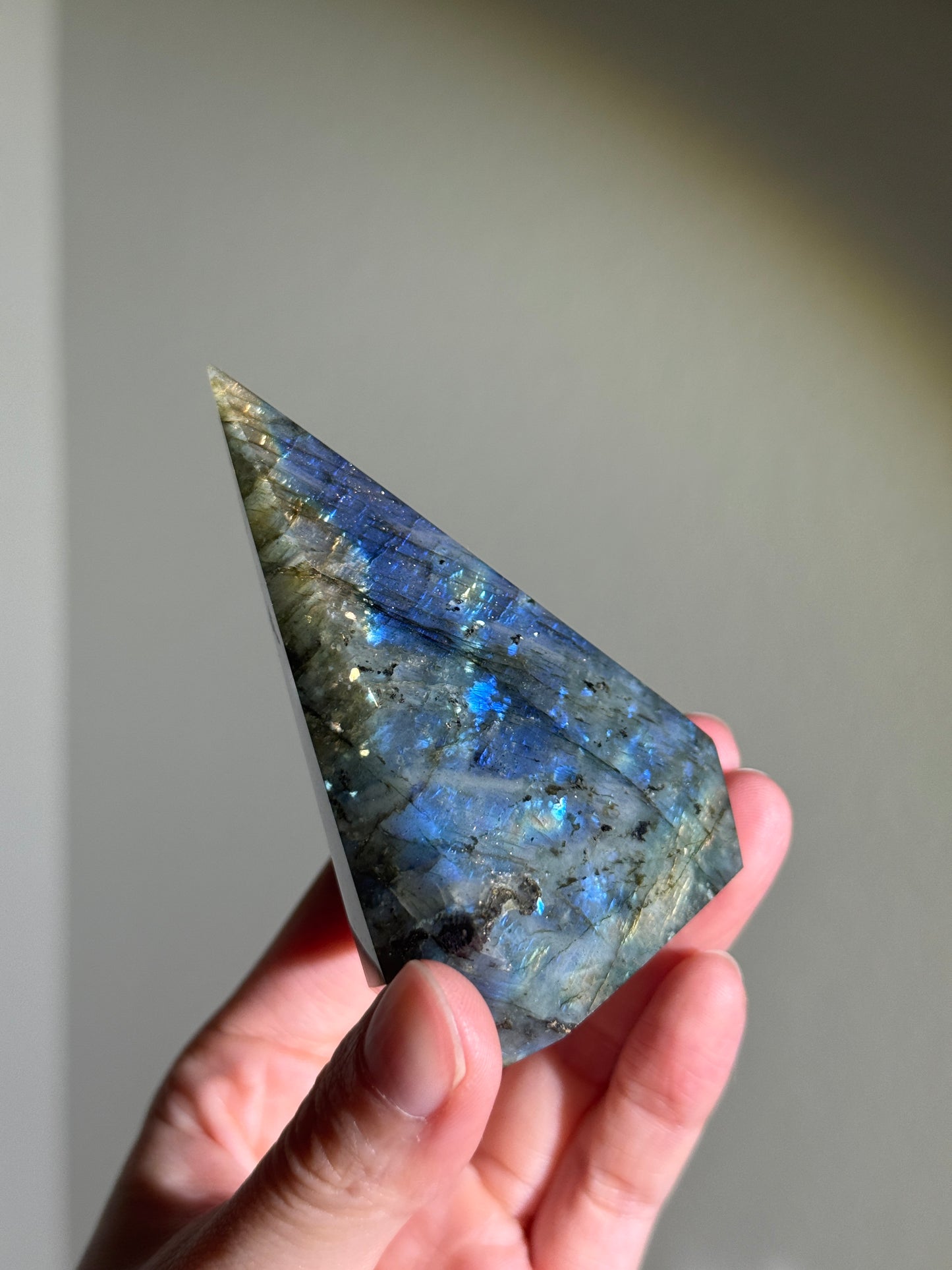 Gorgeous Blue Labradorite Pyramid, Madagascar