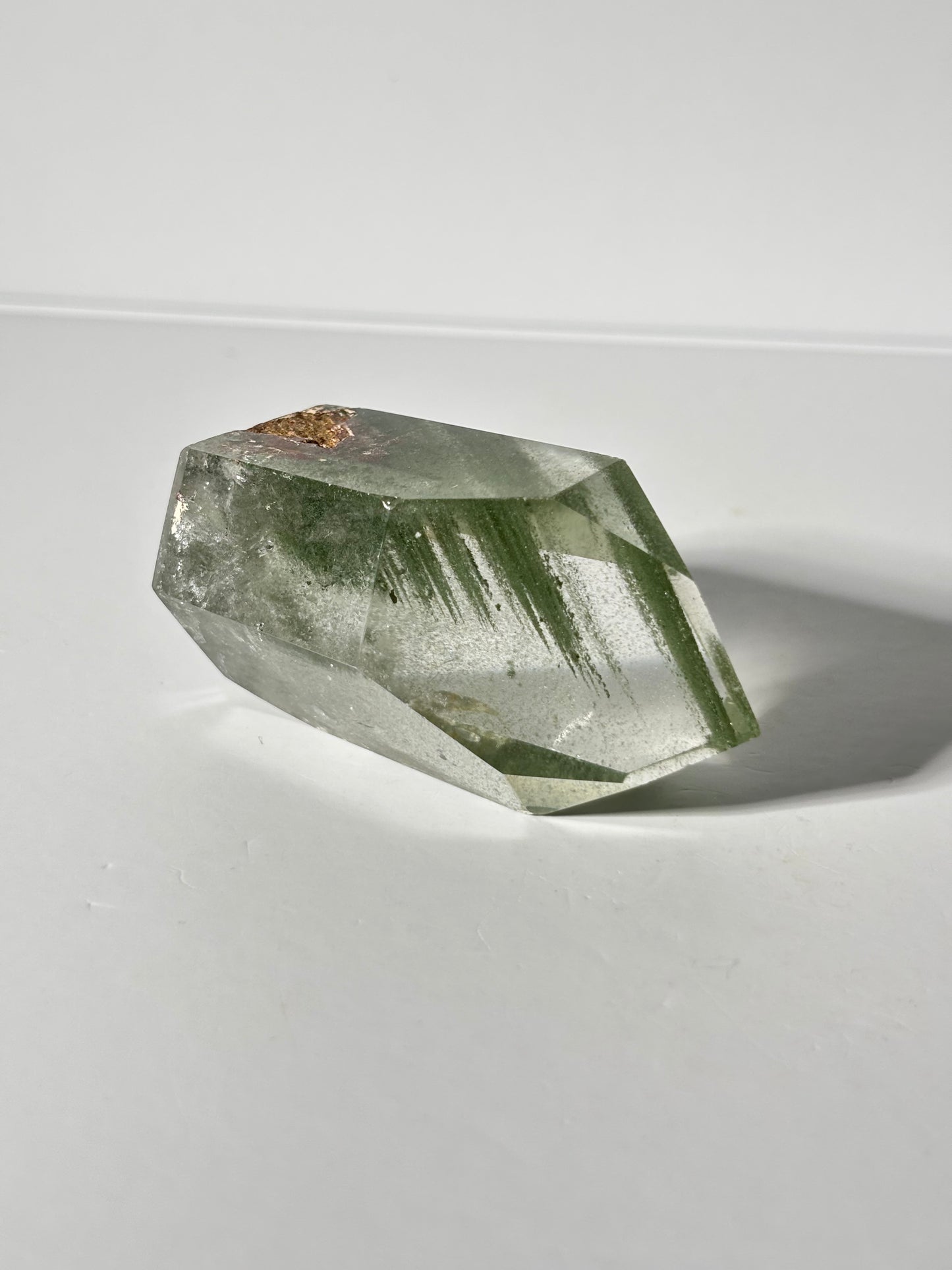 Large Chunky Green Phantom Chlorite Tower, Brazil