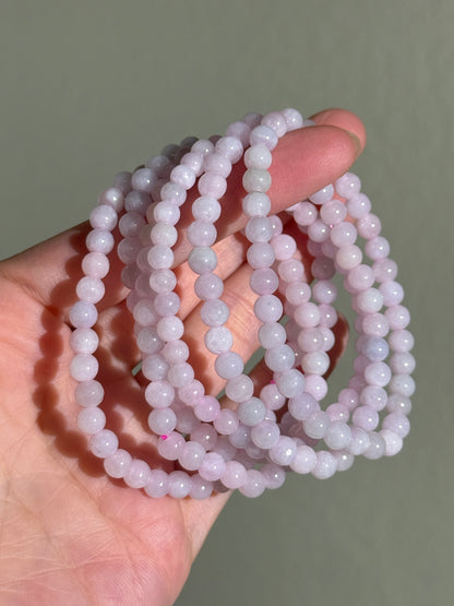 Gorgeous Rare Pink Jade Bracelets, 5mm