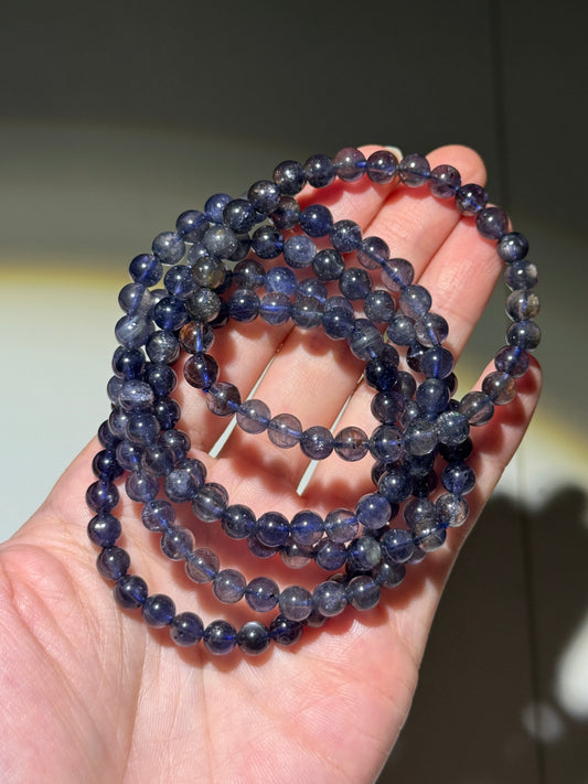 Galaxy Iolite Bracelets, 6.5mm