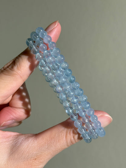 Extra Gemmy Aquamarine Bracelets, 5mm