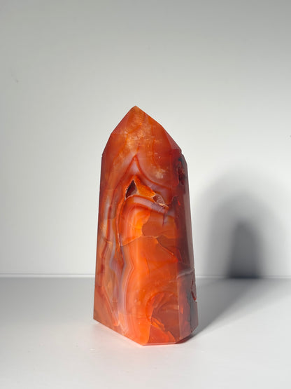 Large Druzy Carnelian Agate Tower, Brazil