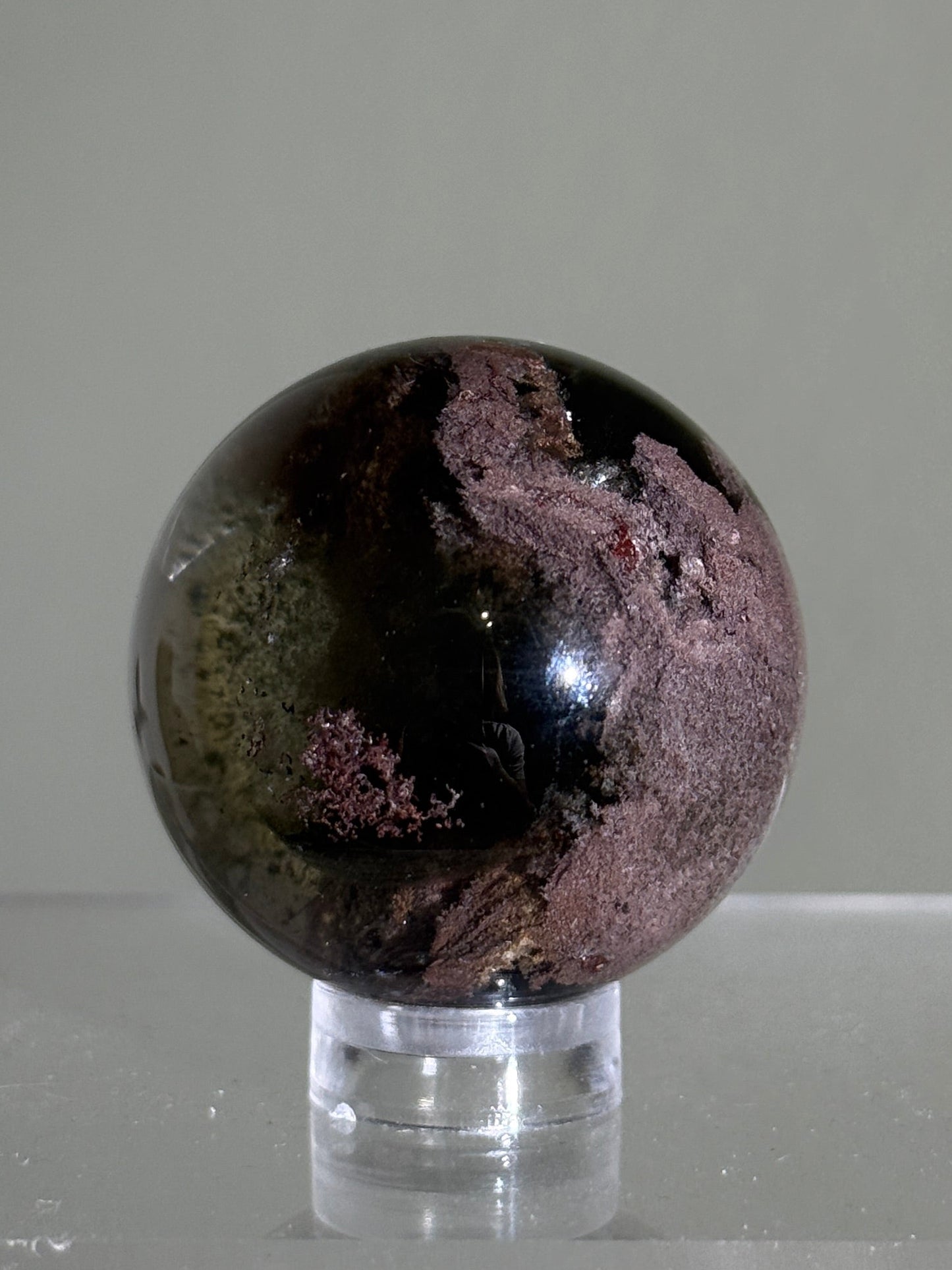 High Quality Water Clear Pink Garden Quartz Sphere, Brazil