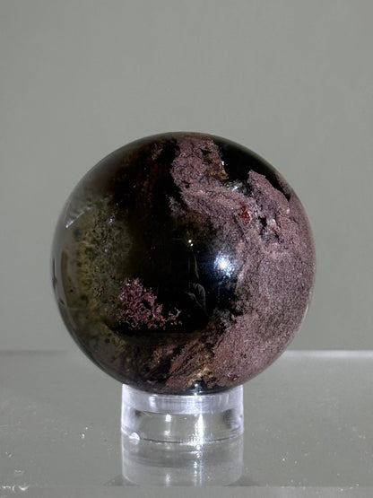 High Quality Water Clear Pink Garden Quartz Sphere, Brazil