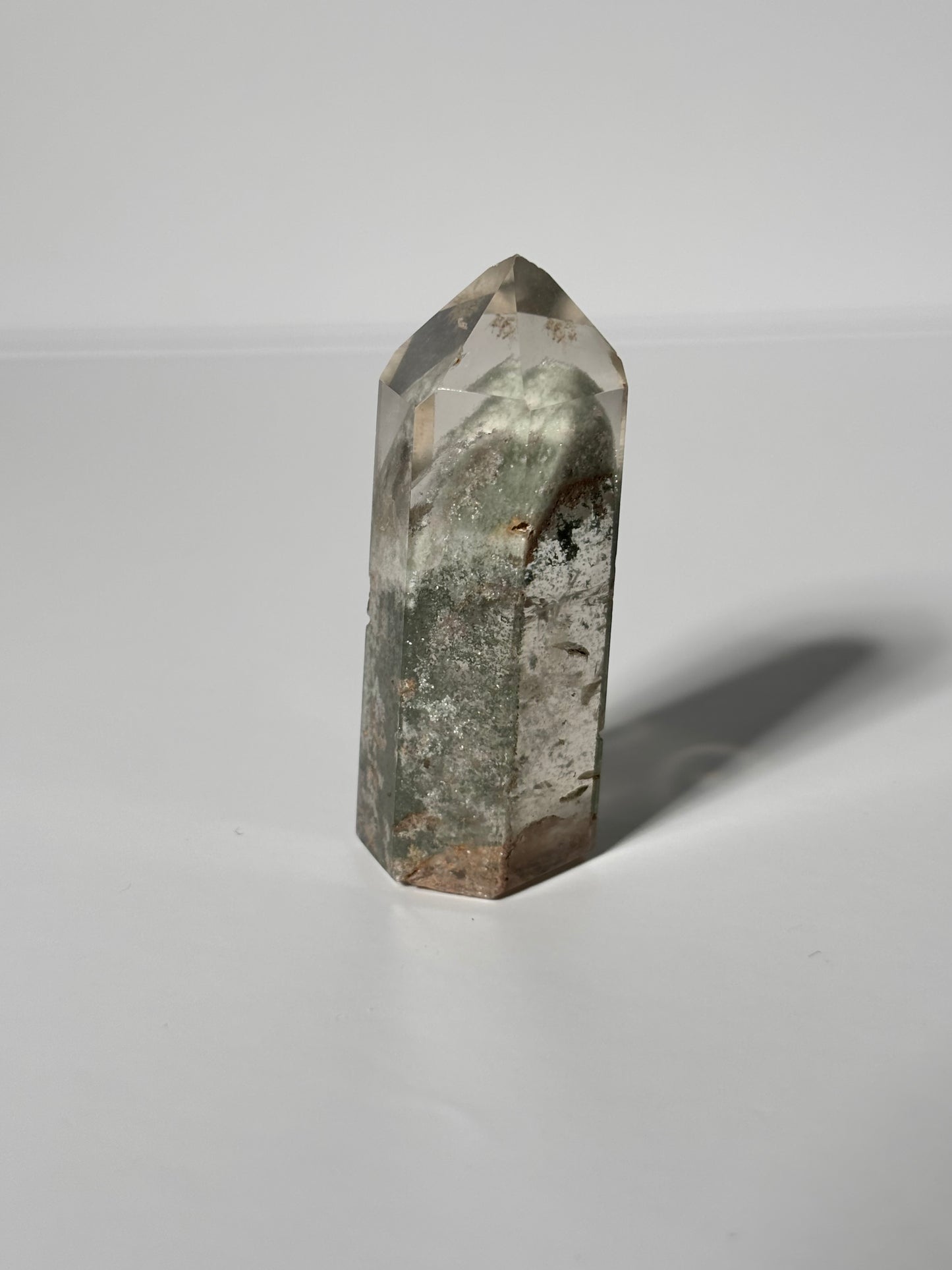 High Quality Sage Green Phantom Lodalite Tower, Brazil