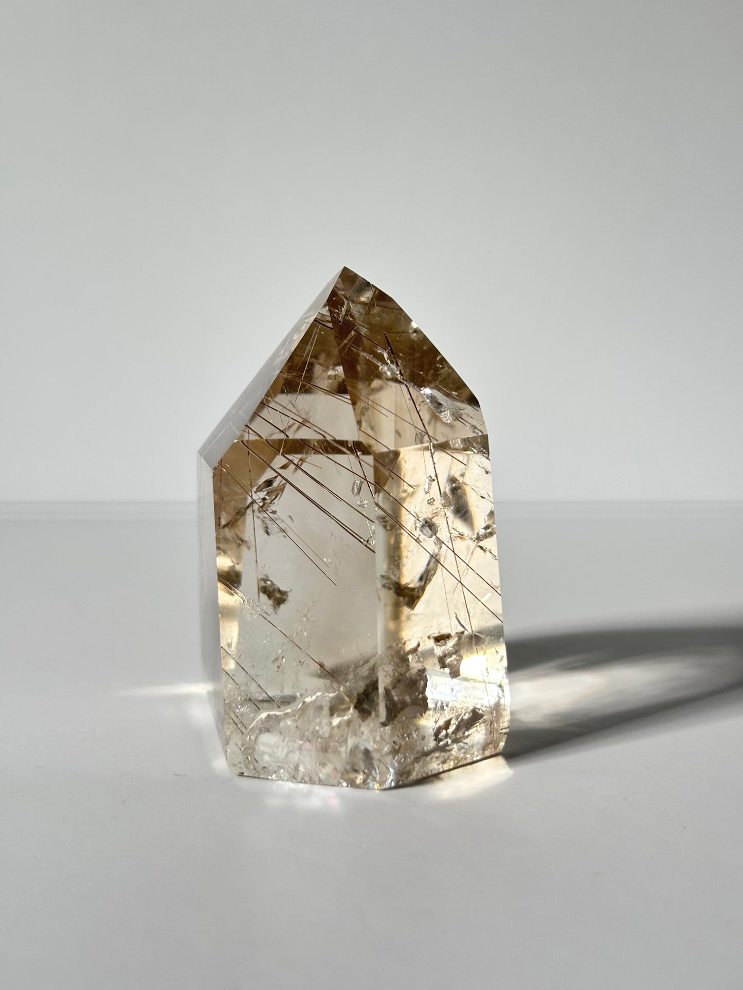 Collector’s Grade Rare Silver Rutile x Manifestation Quartz DTs Tower, Brazil