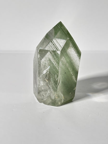 Large Chunky Green Phantom Chlorite Tower, Brazil