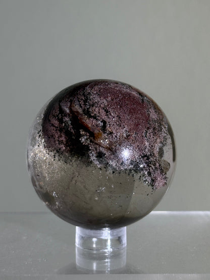 High Quality Layered Pink Garden Quartz Sphere, Zambia