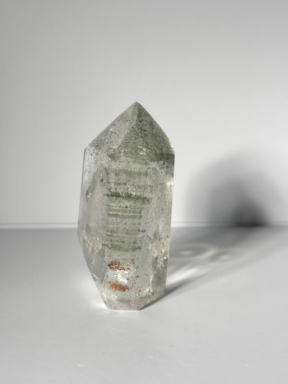 Rare Large Green Phantom Chlorite Tower With Big Penetrator, Brazil