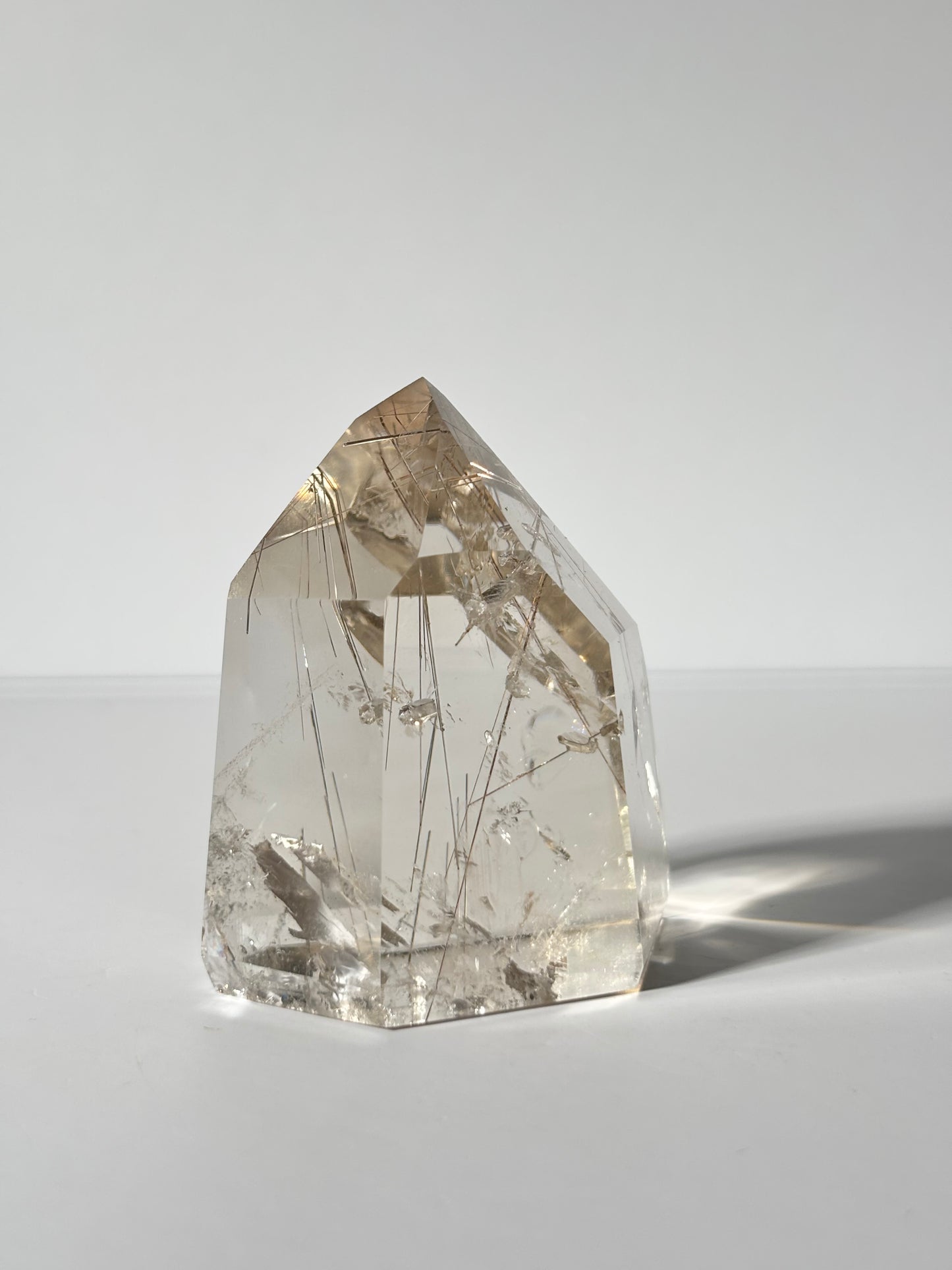 Collector’s Grade Rare Silver Rutile x Manifestation Quartz DTs Tower, Brazil