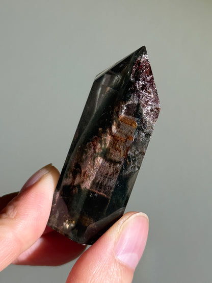 High Quality Water Clear Purple Green Garden Quartz Tower, Zambia