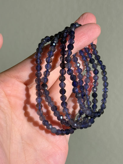 Faceted Iolite Bracelets, 4mm
