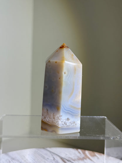 Caramel Golden Druzy Agate Tower, Brazil