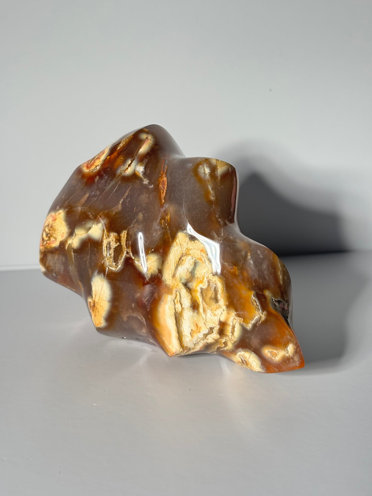 Large Chunky Orca Carnelian Agate Flame, Madagascar