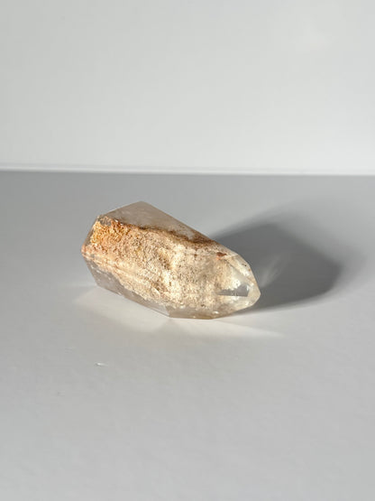 Cream Lodalite Quartz Tower With Penetrator, Brazil