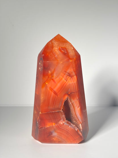 Large Druzy Carnelian Agate Tower, Brazil