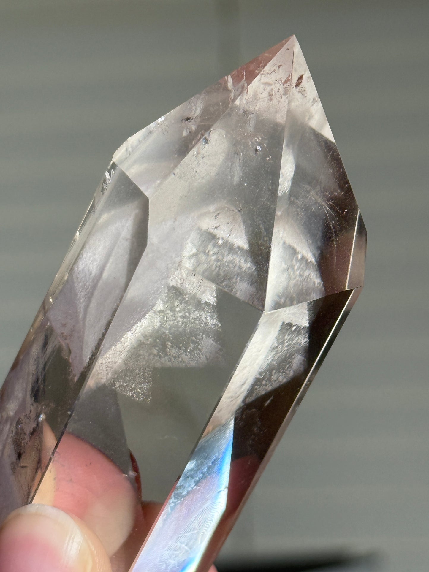 Large Chunky White Phantom Lodalite Tower With Manifestation Quartz, Brazil