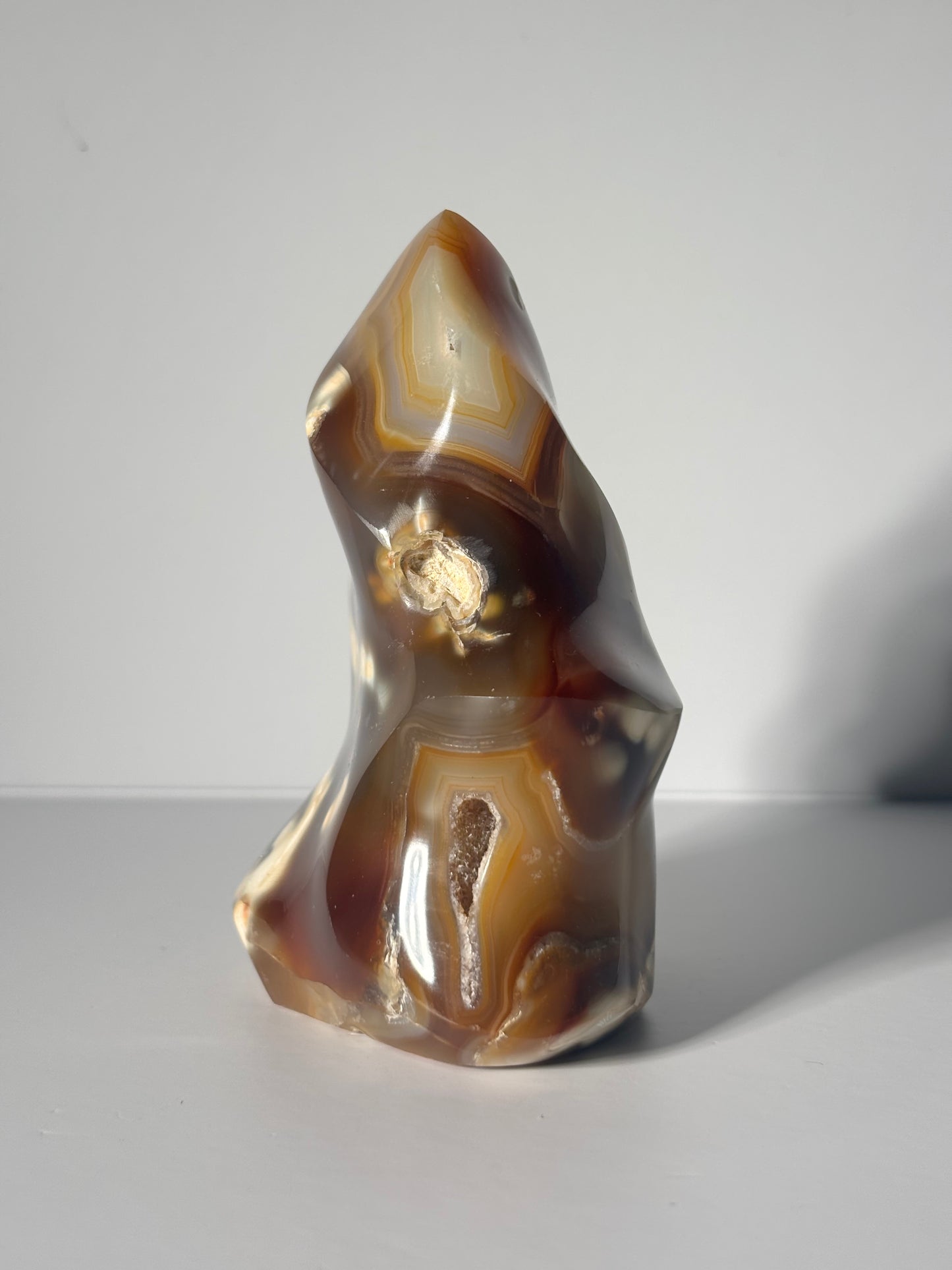 Large Orca Carnelian Agate Flame, Madagascar