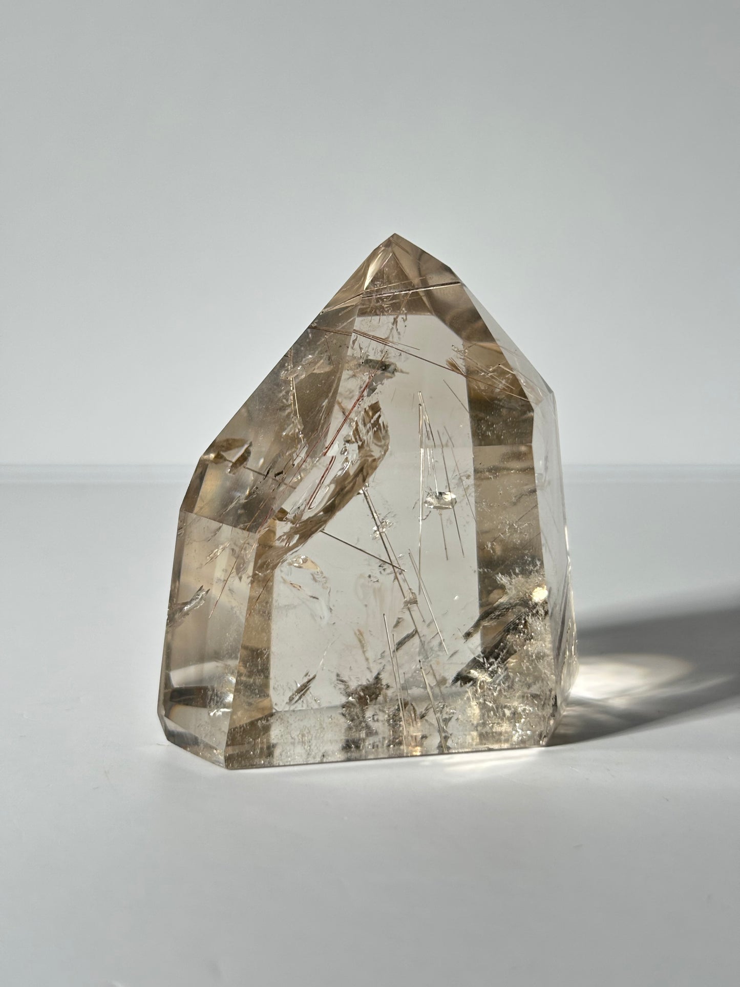 Collector’s Grade Rare Silver Rutile x Manifestation Quartz DTs Tower, Brazil