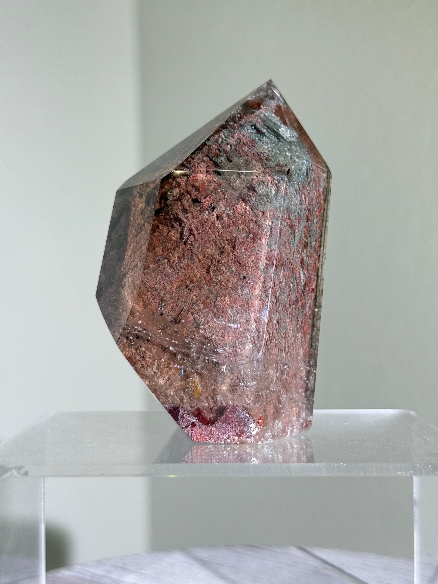 High Quality Large Layered Pink Garden Quartz Tower, Zambia